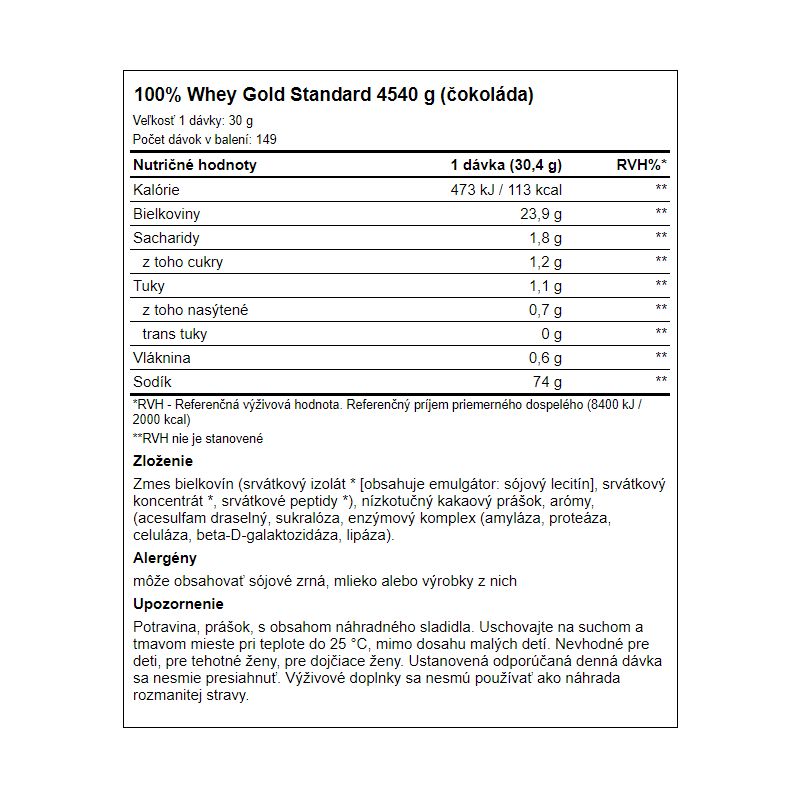 Optimum Nutrition 100 Whey Gold Standard 4540 g