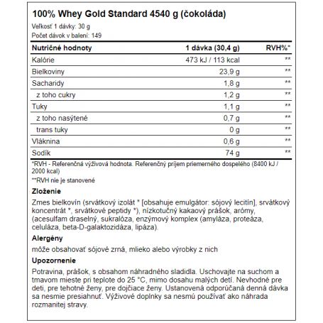 Optimum Nutrition 100 Whey Gold Standard 4540 g