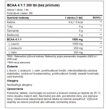 Amix - BCAA 4:1:1 300 tabliet