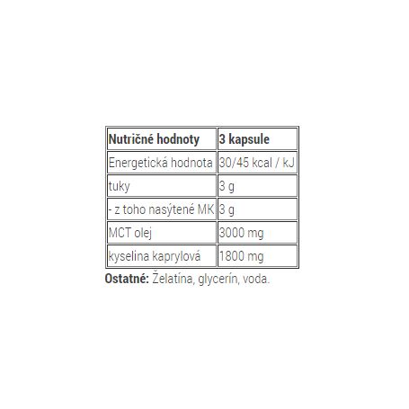 METABOLIC NUTRITION - MCT 3000 180 kapsúl