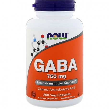 NOW GABA 750 mg, 200 kapsúl