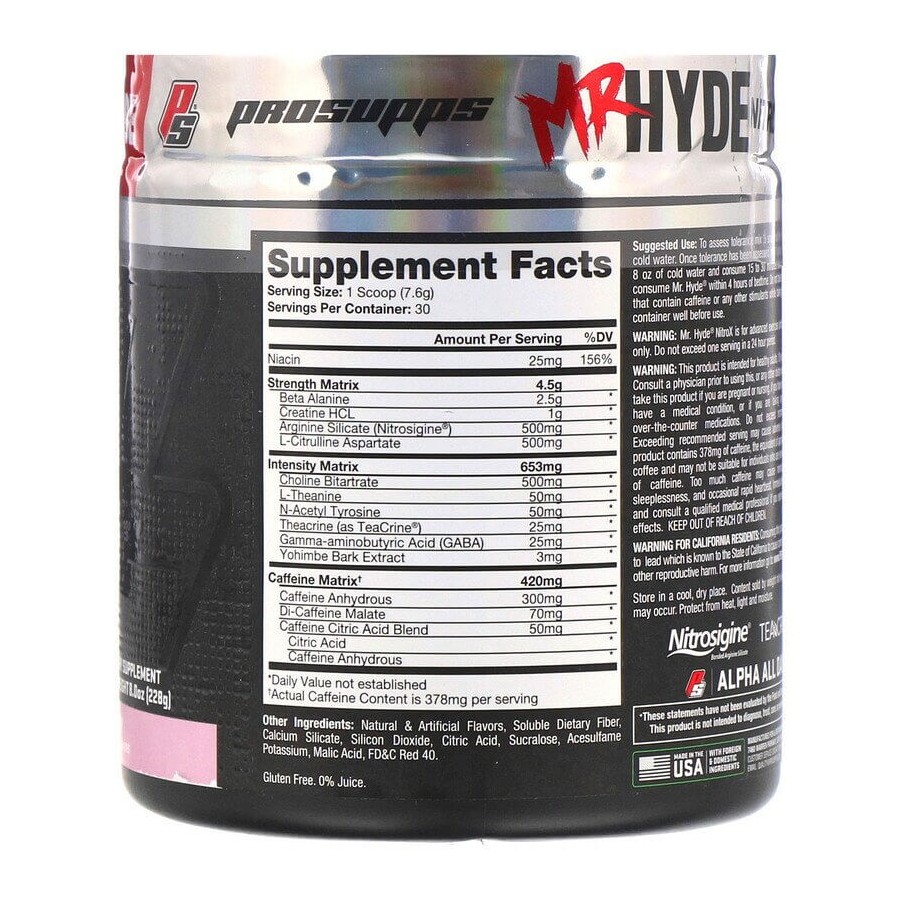 Pro Supps - Hyde Pre Workout Booster 228g