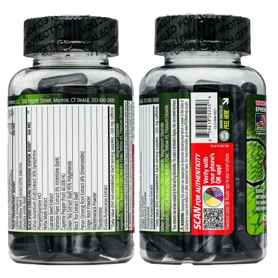 Cloma Pharma - Black Spider Fat Burner - 100 Capsules